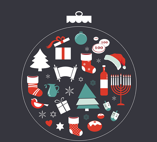 Christmas and Hannukah Ornament